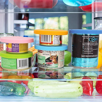 Reusable Pet Food Can Cover & Spoon Set – Portable Storage Lid for Dogs & Cats