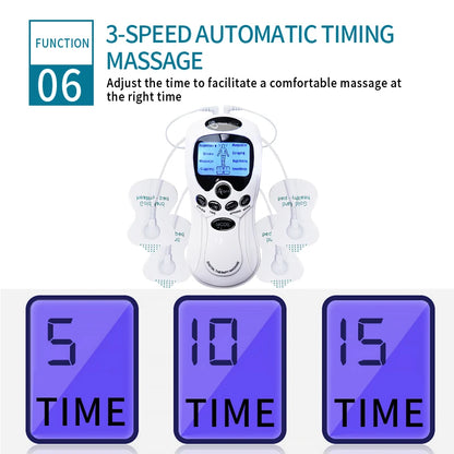 Electric Dual Output TENS Massage Machine - EMS Muscle Stimulator & Full Body Pulse Acupuncture Massager