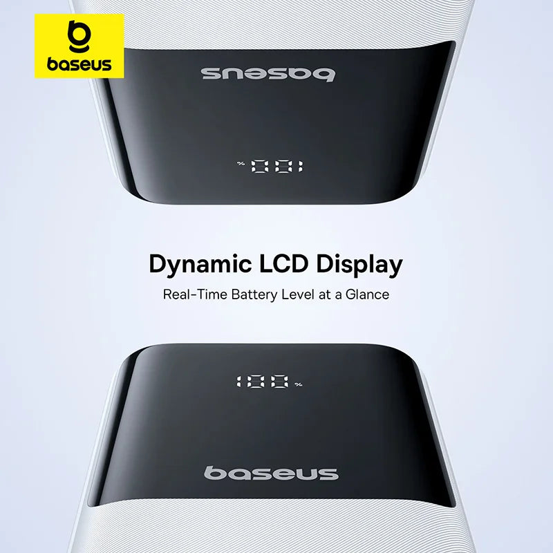 Baseus 20000mAh Power Bank, PD 22.5W Fast Charging, External Battery Charger for Xiaomi, Poco, iPhone, Samsung, iPad