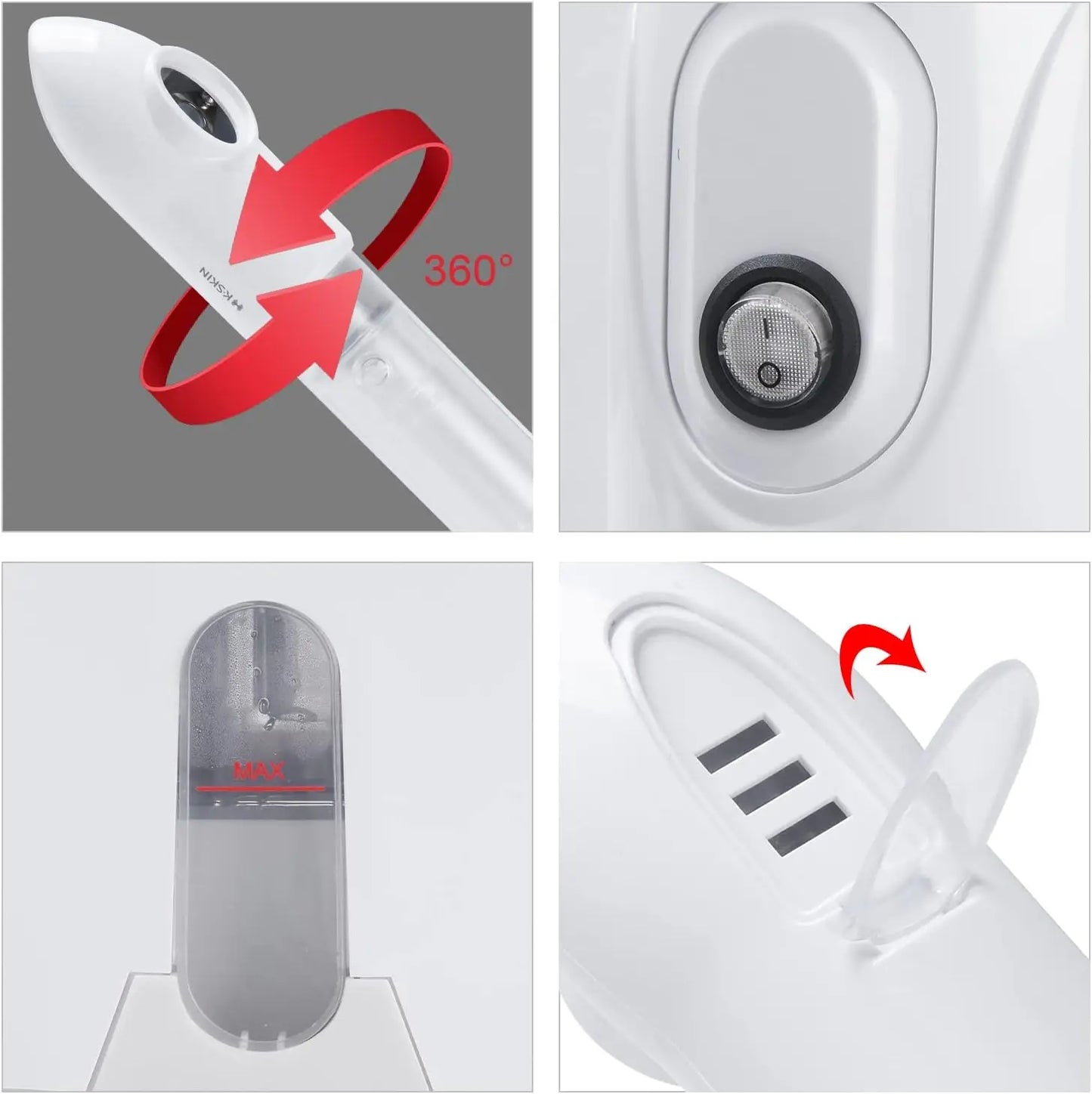 Facial Steamer - Hydrating & Moisturizing with Adjustable Nozzle for Deep Pore Cleansing & Skin Care at Home