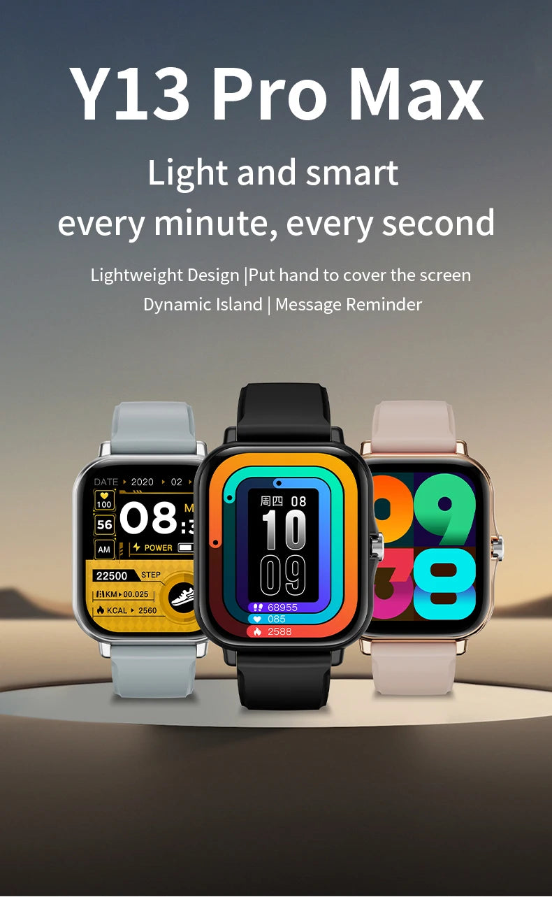 LAXASFIT 2025 Smart Watch, Bluetooth Talk, Full Touch Screen, Heart Rate Monitor, Sports Fitness Tracker for Men & Women