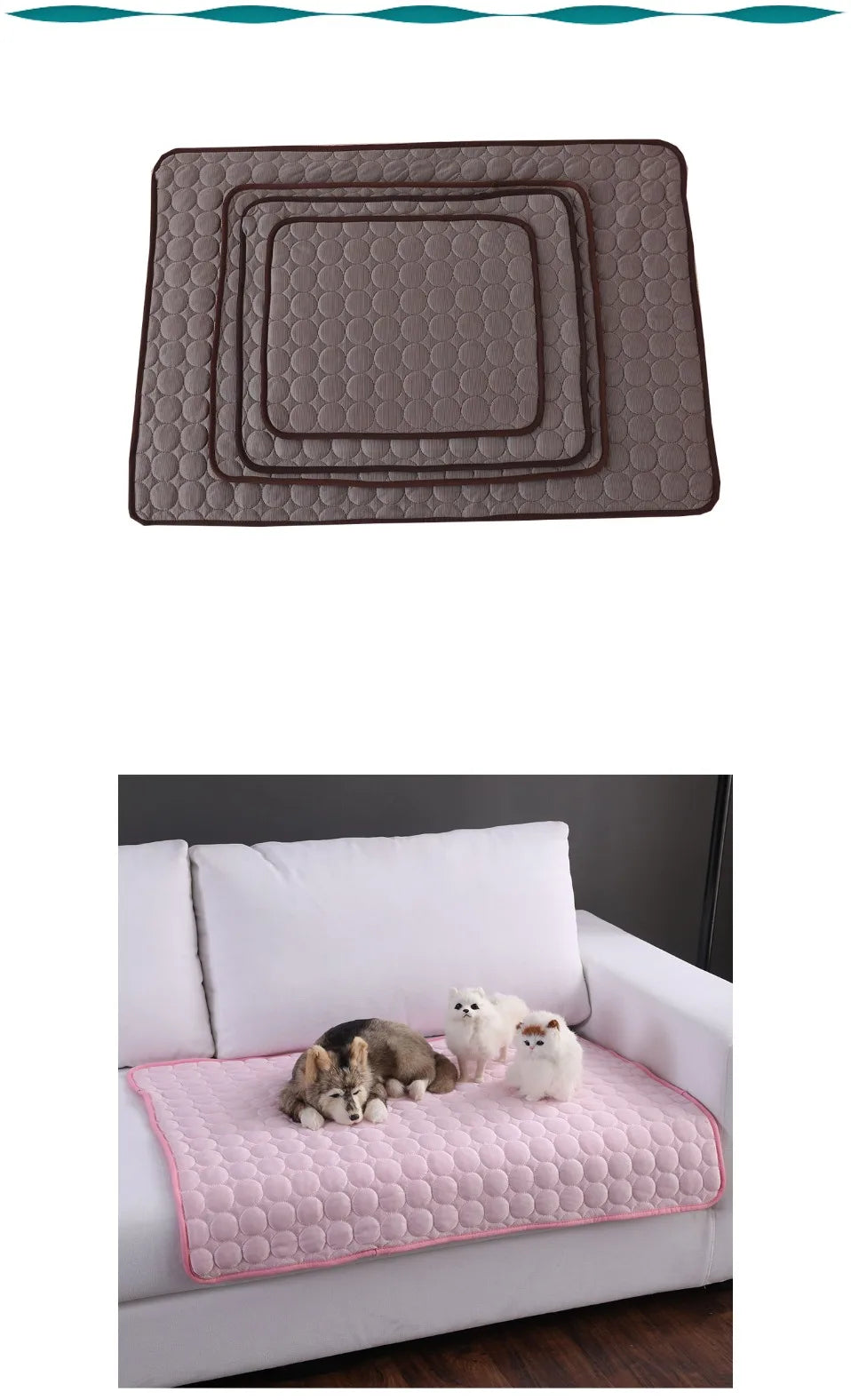 Dog Cooling Mat & Cat Ice Pad Blanket – Extra Large Summer Cold Bed for Pets
