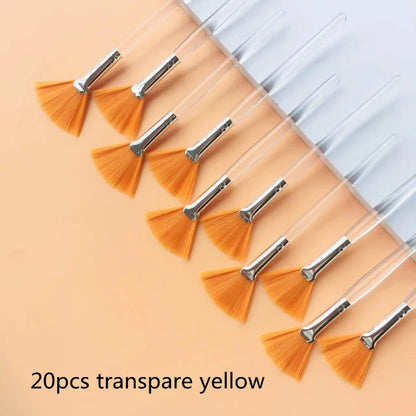 Fan Shape Foundation Makeup Brushes – 10/20/50pcs Multifunctional for Face Mask & Beauty Tools