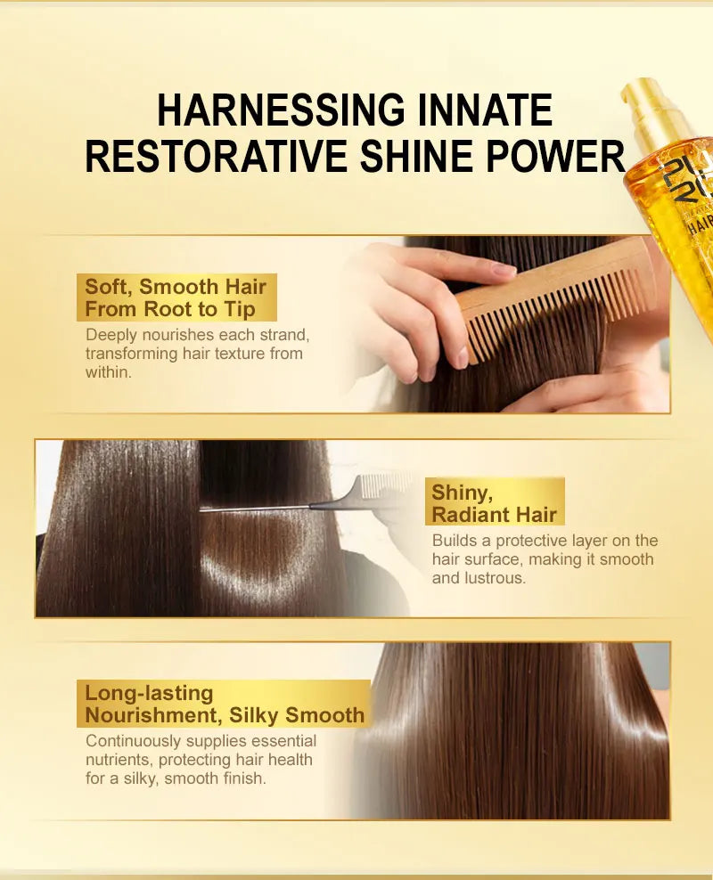 PURC Morocco Argan Oil Hair Serum - Nourishing Treatment for Smoothing, Shine, and Repairing Damaged, Frizz, and Dry Hair