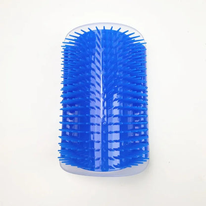 Cat Self-Groomer with Catnip Wall Corner Massage Comb Soft Face Rubs Pet Grooming Tool