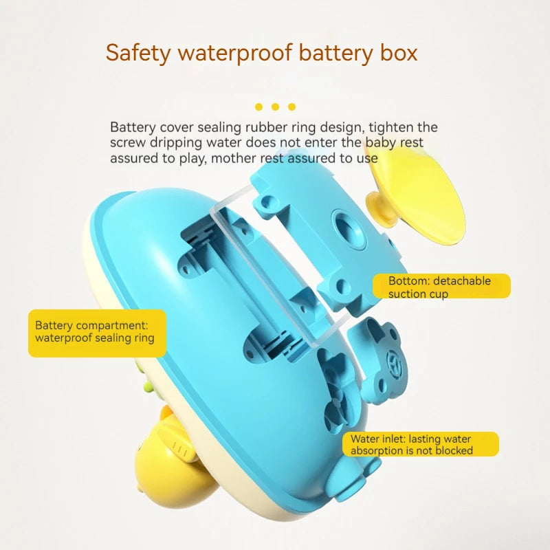 Cute Duck Bathtub Boat Toy – 3 Emotional Ducks with Automatic Water Spray for Toddlers