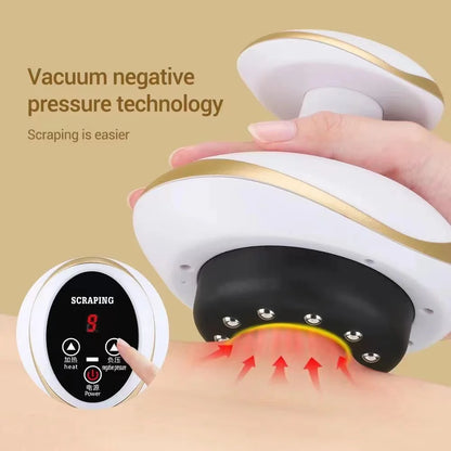 Home Electric Guasha Scraping Massage Cupping Body Massager with Suction & Heating Fat Burner