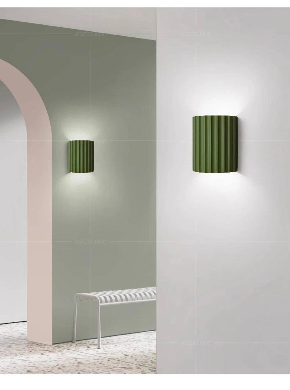 Macaron LED Wall Lamp - Resin Luxury Sconce for Living Room, Bedside & Hallway Decor