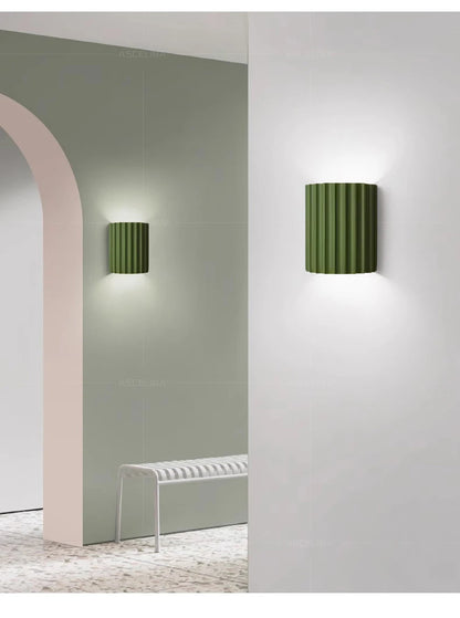 Macaron LED Wall Lamp - Resin Luxury Sconce for Living Room, Bedside & Hallway Decor