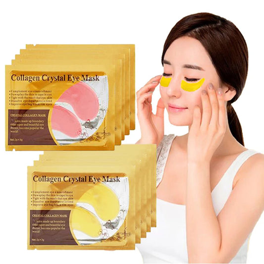 Gold Collagen Crystal Eye Mask - Firming & Moisturizing Eye Patches (5/10/20/30 Pairs)