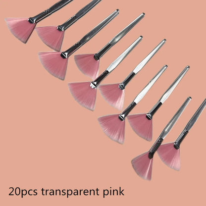 Fan Shape Foundation Makeup Brushes – 10/20/50pcs Multifunctional for Face Mask & Beauty Tools