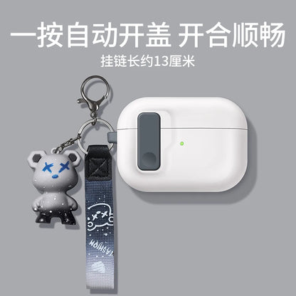 Protective Case for AirPods 4 - Luxury Shockproof Cover with Hook for AirPods Pro 2 & 3