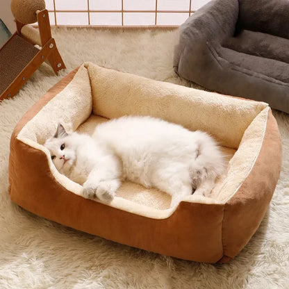 Cat Bed Cushion for Pets Kitten & Dog House Supplies Basket Habitat Accessories