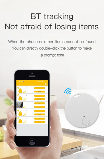 Mini GPS Locator Anti-Lost Smart Tag Bluetooth Keychain Tracker for Dog, Pet, Child, Wallet & Keys