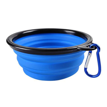 Collapsible Silicone Dog Bowl – Portable Folding Feeder for Outdoor Travel (350/1000ml)