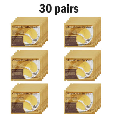 Gold Collagen Crystal Eye Mask - Firming & Moisturizing Eye Patches (5/10/20/30 Pairs)