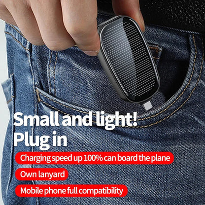1200mAh Oneplus Solar  Key Ring Mini Power Bank