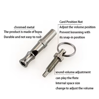 Ultrasonic Dog Training Whistle – Adjustable High-Frequency Sound with Stainless Steel Durable Design