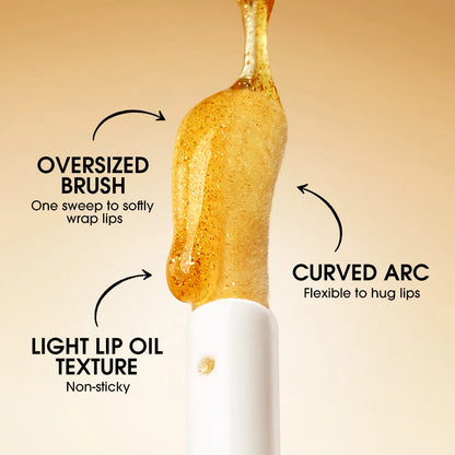 O.TWO.O Lip Oil Gloss – Moisturizing Lip Plumper, Non-Sticky Glossy Glitter Tint & Balm