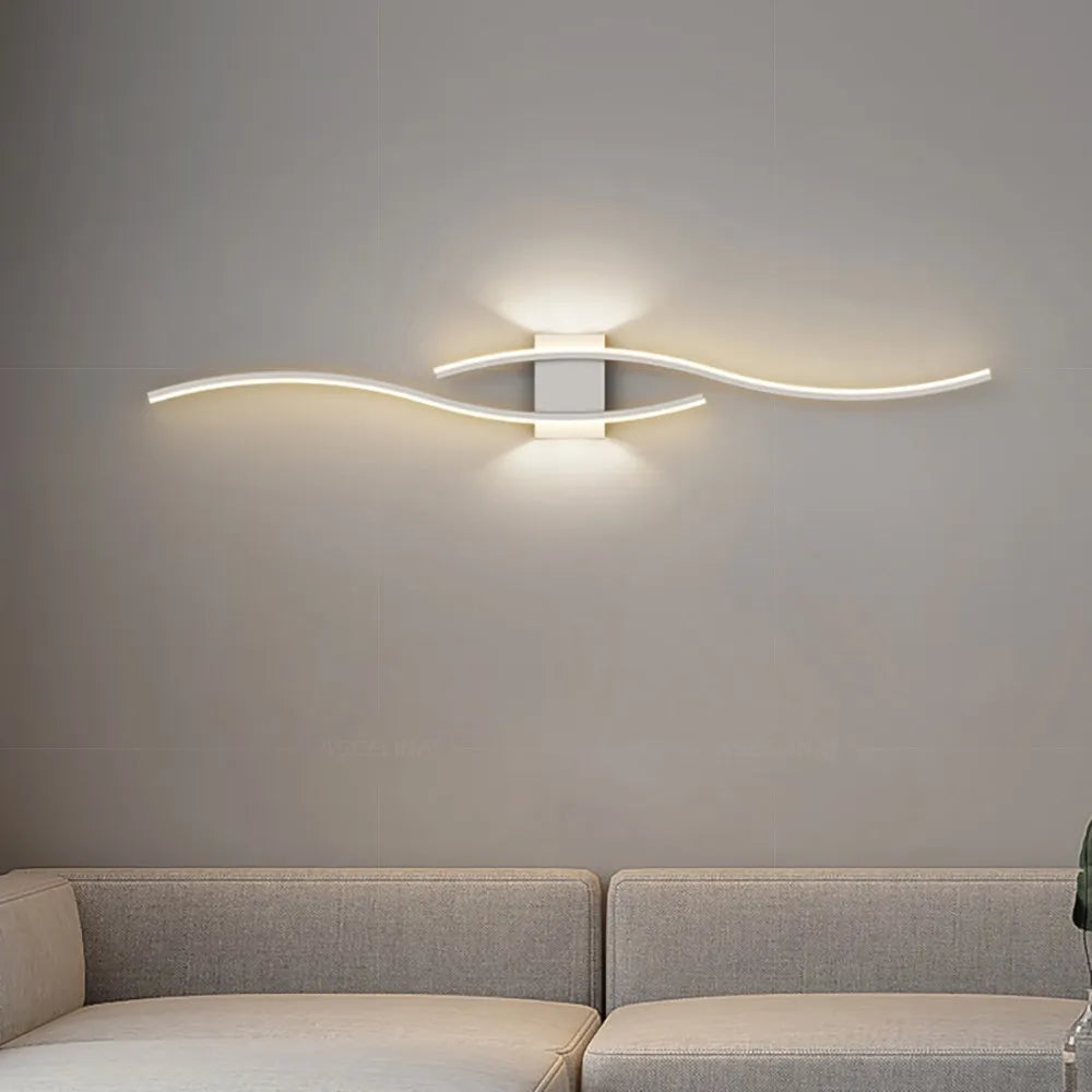 Modern LED Wall Lamp - Long Strip Decorative Lighting for Bedroom, Living Room & TV Background