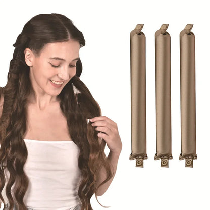 Heatless Satin Curling Rod Headband No-Heat Silk Curls Lazy Hair Rollers Soft Sleep-in Styling Tool