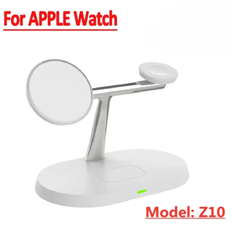 3-in-1 30W Magnetic Wireless Charger Stand - Fast Charging Station for MagSafe iPhone 12-16, AirPods Pro, and Apple Watch 8/7