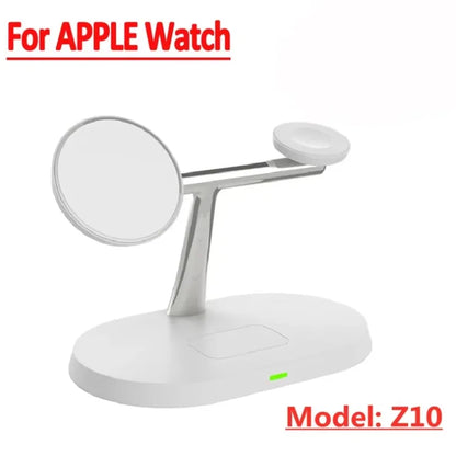 3-in-1 30W Magnetic Wireless Charger Stand - Fast Charging Station for MagSafe iPhone 12-16, AirPods Pro, and Apple Watch 8/7