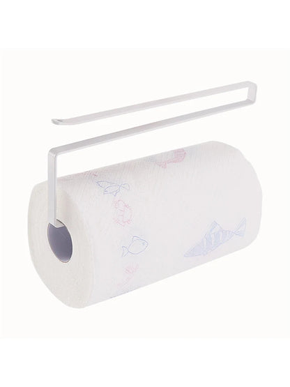 Hanging Kitchen Paper Towel Rack - Roll Paper, Plastic Wrap & Rag Organizer for Kitchen, Cabinets, Bathroom