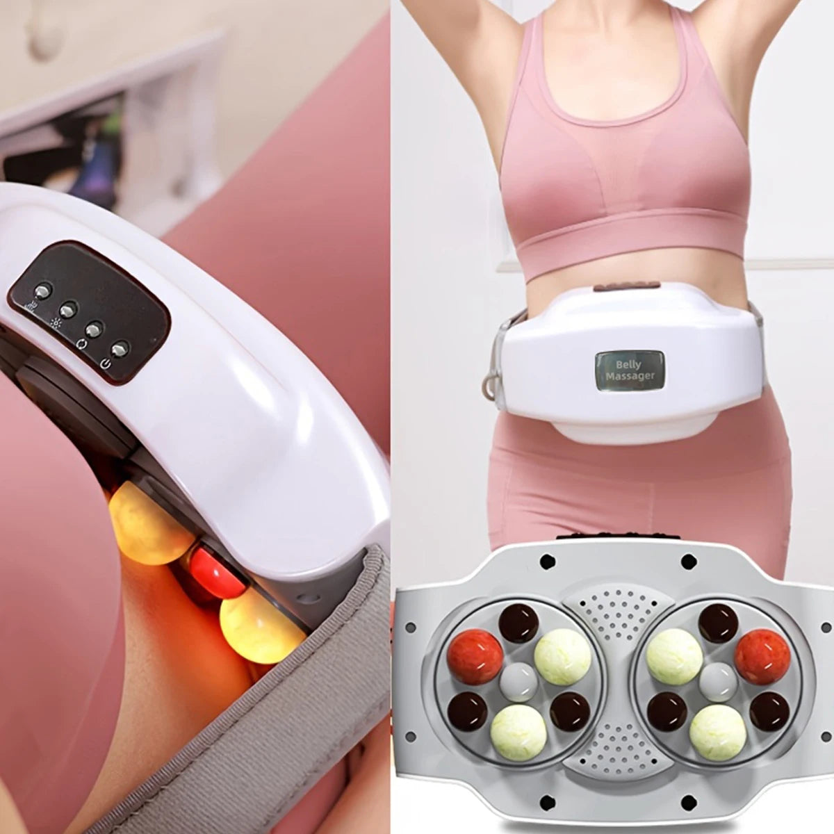 Multi-Functional Bian Shi Rubbing Belly Instrument Abdominal Massager for Warming & Stomach Relief
