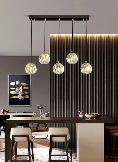 Modern Glass Pendant Lights, LED Ceiling Lamp & Hanging Chandelier for Dining Room