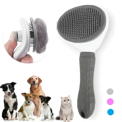 Self-Cleaning Pet Brush Hair Remover Comb for Dogs & Cats Dematting Grooming Tool Accessories