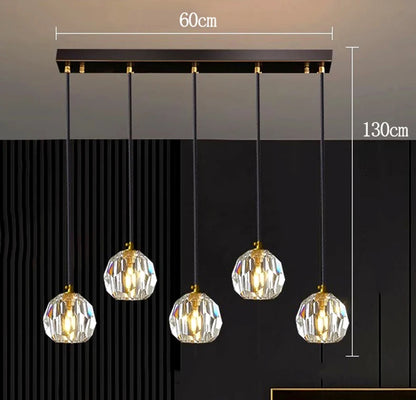 Modern Glass Pendant Lights, LED Ceiling Lamp & Hanging Chandelier for Dining Room