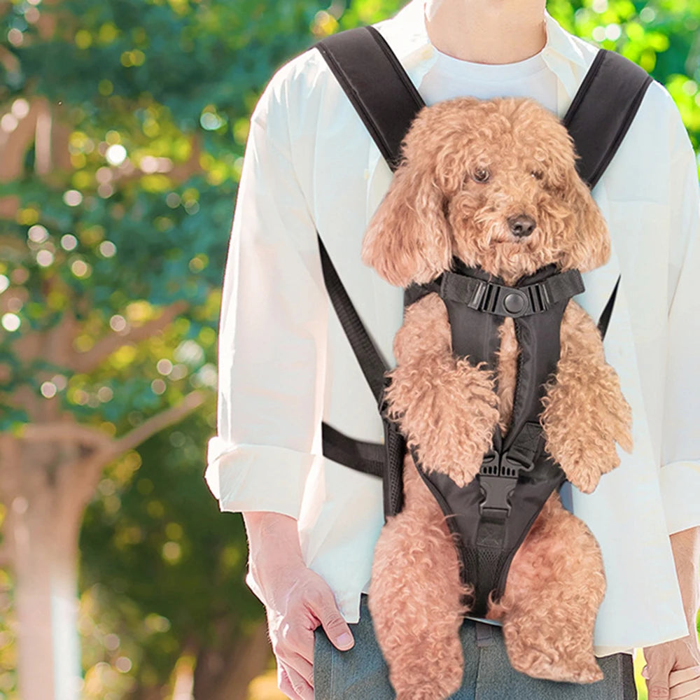 Adjustable Pet Front Dog Carrier Backpack – Perfect for Hiking & Cycling