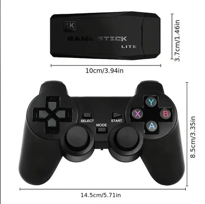 Retro Handheld Video Game Console - 64GB with 20,000 Built-in Games, Wireless Controller, Perfect for Kids' Christmas Gifts