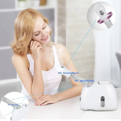 Facial Steamer - Hydrating & Moisturizing with Adjustable Nozzle for Deep Pore Cleansing & Skin Care at Home