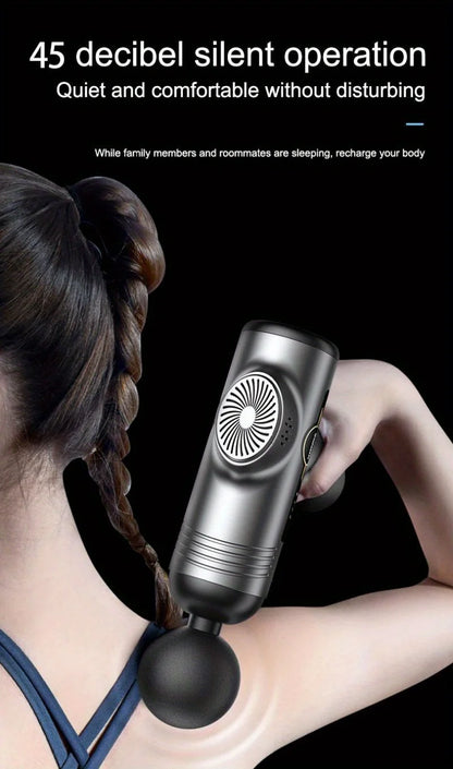 Portable Fascia Gun Vibration Massage Gun for Deep Muscle Relaxation & Fitness Slimming