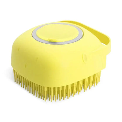 Pet Dog Shampoo Brush 2.7oz 80ml Cat Massage Comb Soft Silicone Rubber Grooming Scrubber for Bathing Short Hair