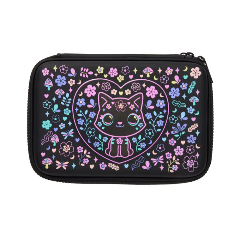 New Original Australia Smiggle Schoolbag for Girls with Black Cat Flower Lunch Bag & Pencil Case