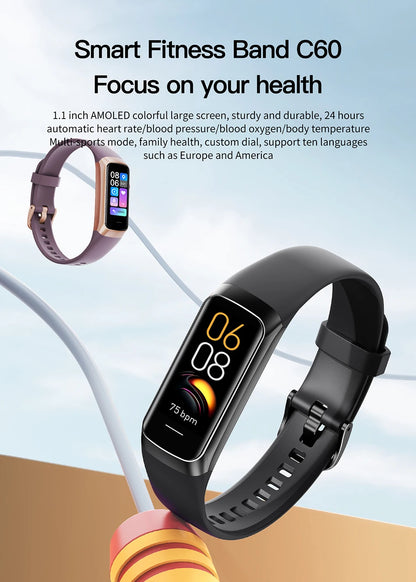 LIGE AMOLED Smart Watch 2023, Men & Women Fitness Tracker, Heart Rate, Blood Oxygen Monitor, Waterproof Smart Bracelet