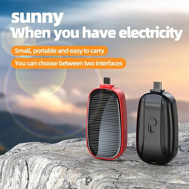 1200mAh Oneplus Solar  Key Ring Mini Power Bank