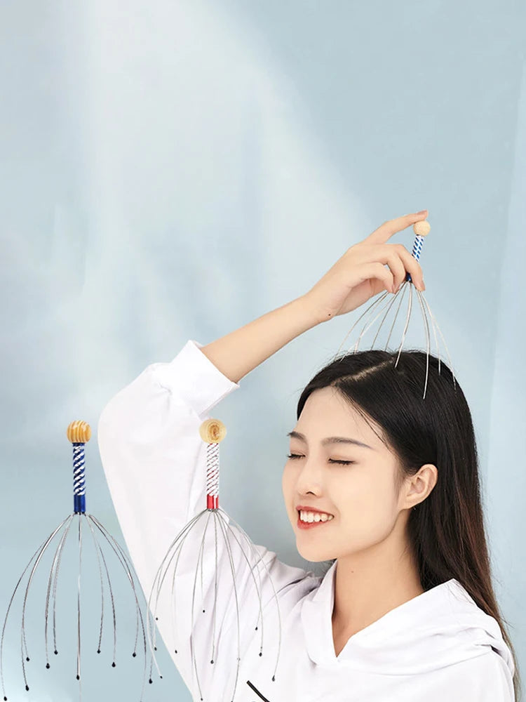 1PC Head Massager Octopus Scalp Tool - Health & Wellness Therapy for Relaxation and Relief