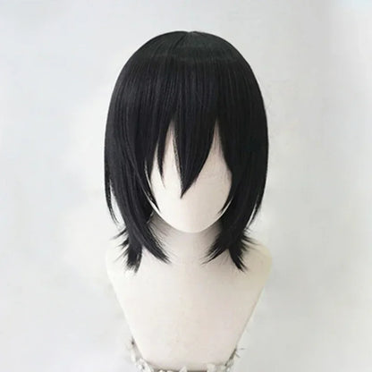 Anime Fyodor Dostoevsky Cosplay Wig - Bungo Stray Dogs Short Black Heat-Resistant Synthetic Hair