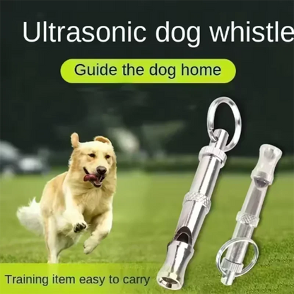 Ultrasonic Dog Training Whistle – Adjustable High-Frequency Sound with Stainless Steel Durable Design