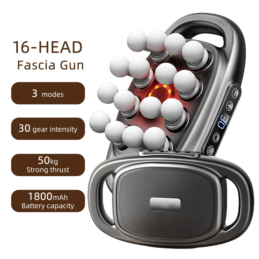 42-Head Fascia Gun High-Frequency Vibration Body Massager for Neck, Back & Waist Relief