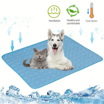 Dog Cooling Mat & Cat Ice Pad Blanket – Extra Large Summer Cold Bed for Pets
