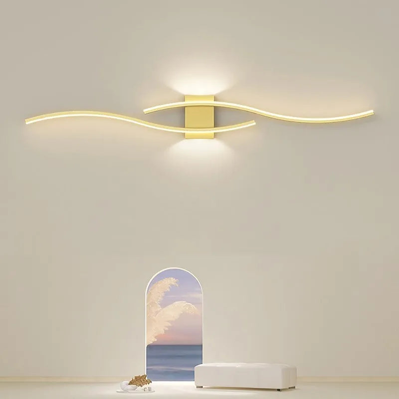 Modern LED Wall Lamp - Long Strip Decorative Lighting for Bedroom, Living Room & TV Background