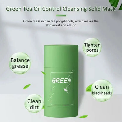 Green Tea Eggplant Mud Mask Deep Cleansing Oil Control Pore Shrinkage