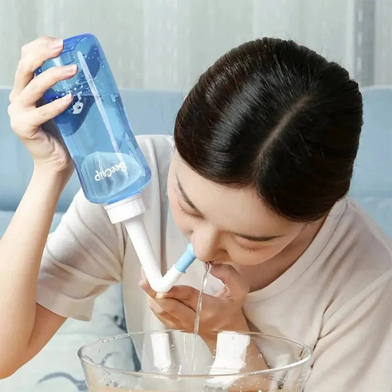 Nasal Wash Bottle 300ml for Adults and Children with Physiological Saline