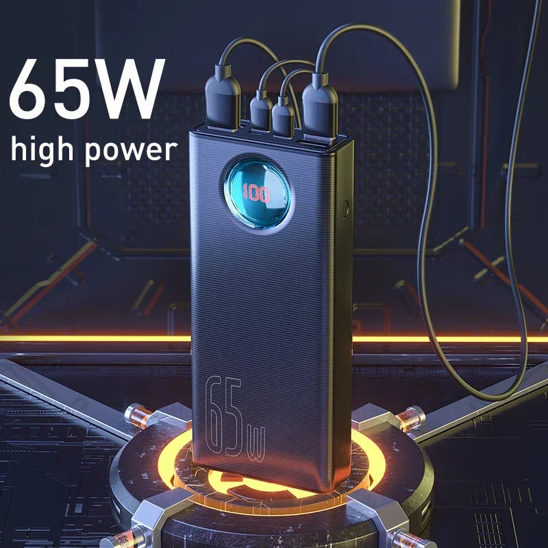 Baseus 65W Power Bank 30000mAh, PD Quick Charge Portable External Charger for Smartphone, Laptop, iPhone, Tablet