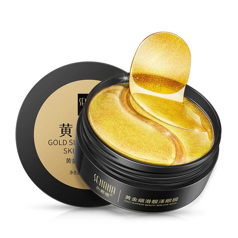 24K Gold Hyaluronic Acid Eye Mask - Collagen Patches for Dark Circles & Skin Care